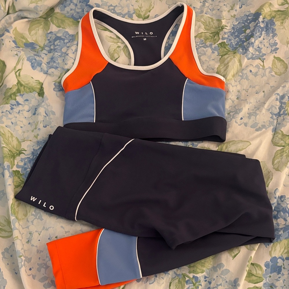 Wilo Colorblock Sports Bra and Leggings Set